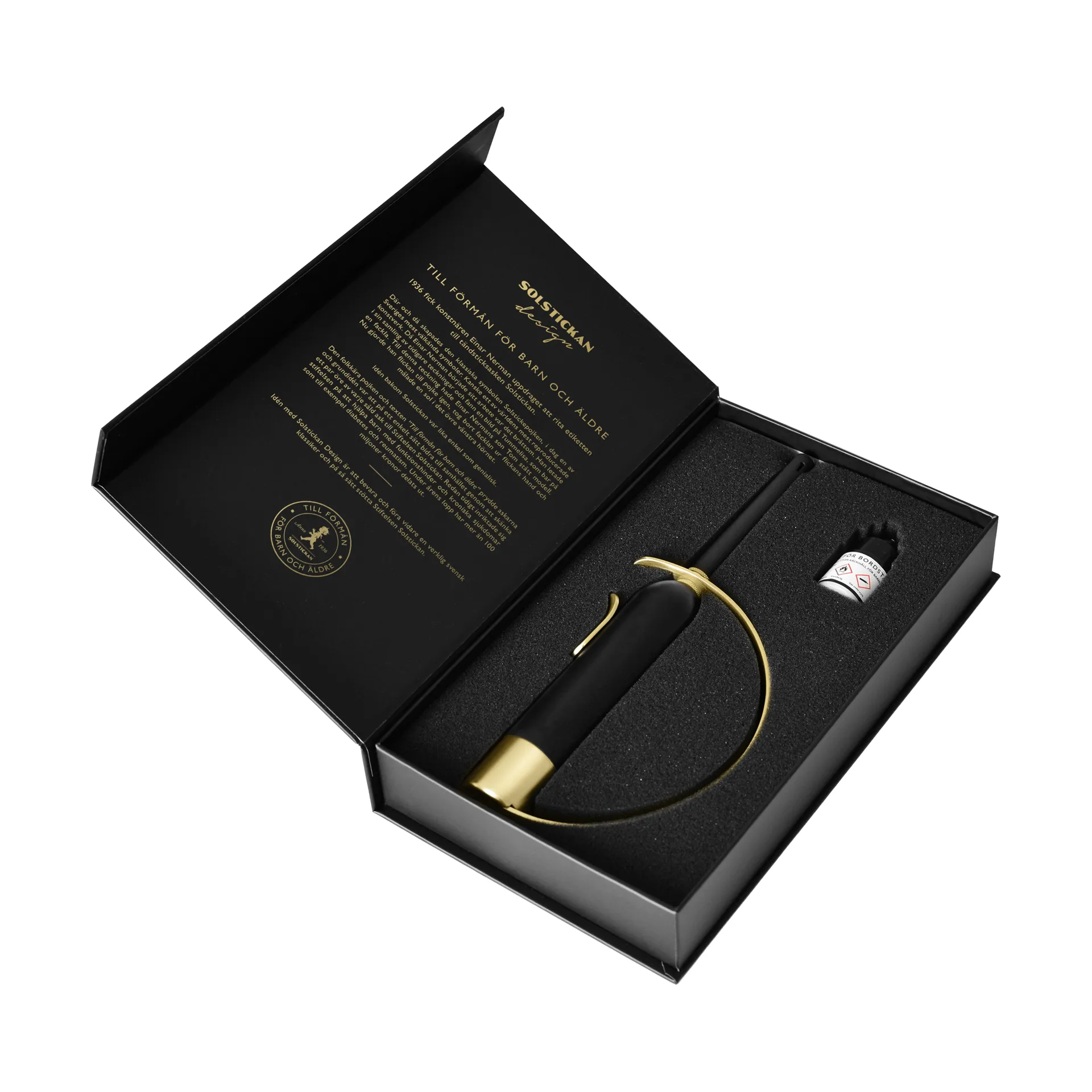 Solstickan 라이터, Black-brass Solstickan Design | 솔스티칸 디자인