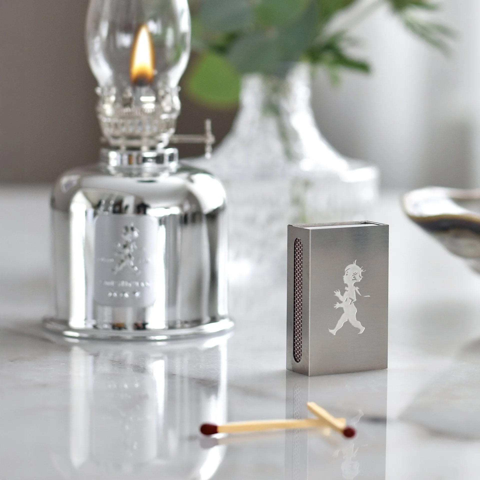 Solstickan 성냥갑 케이스, Silver, small 3.5x5.6x1.8 cm Solstickan Design | 솔스티칸 디자인