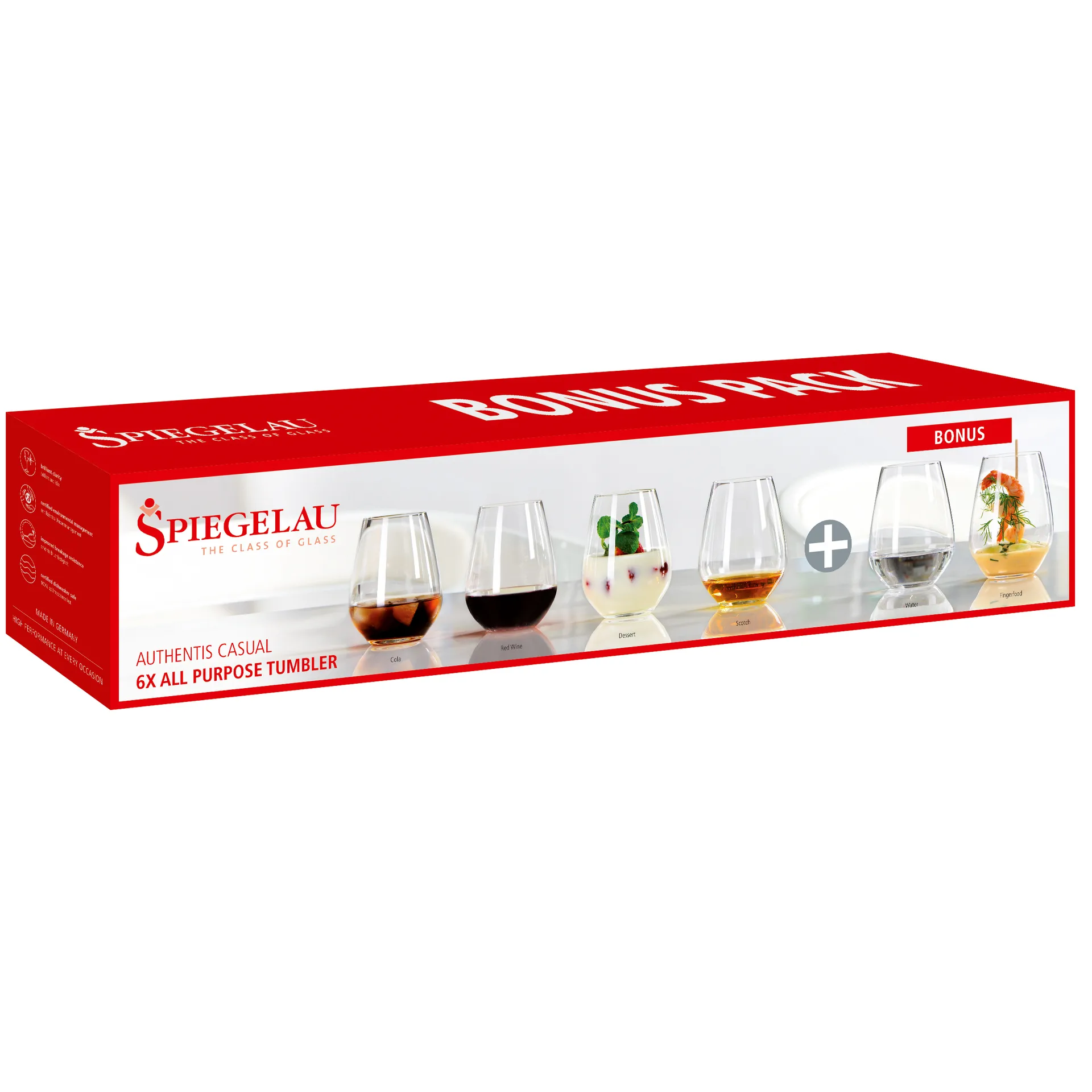어덴티스 캐쥬얼 레드 와인잔 46 cl. 6개 세트, clear Spiegelau | 스피겔라우
