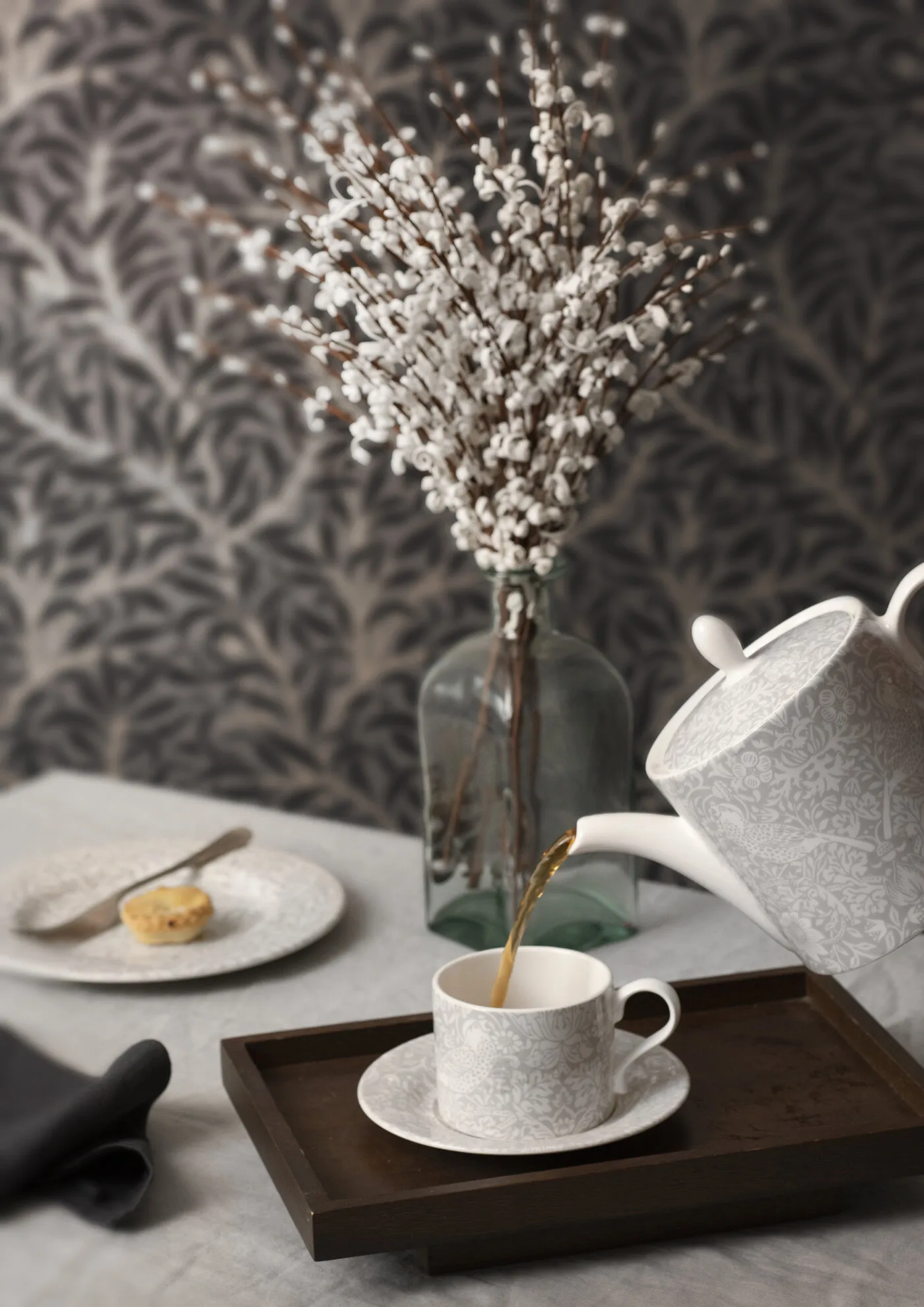 스트로베리 시프 티컵 & 소서 28 cl, Grey Spode | 스포드