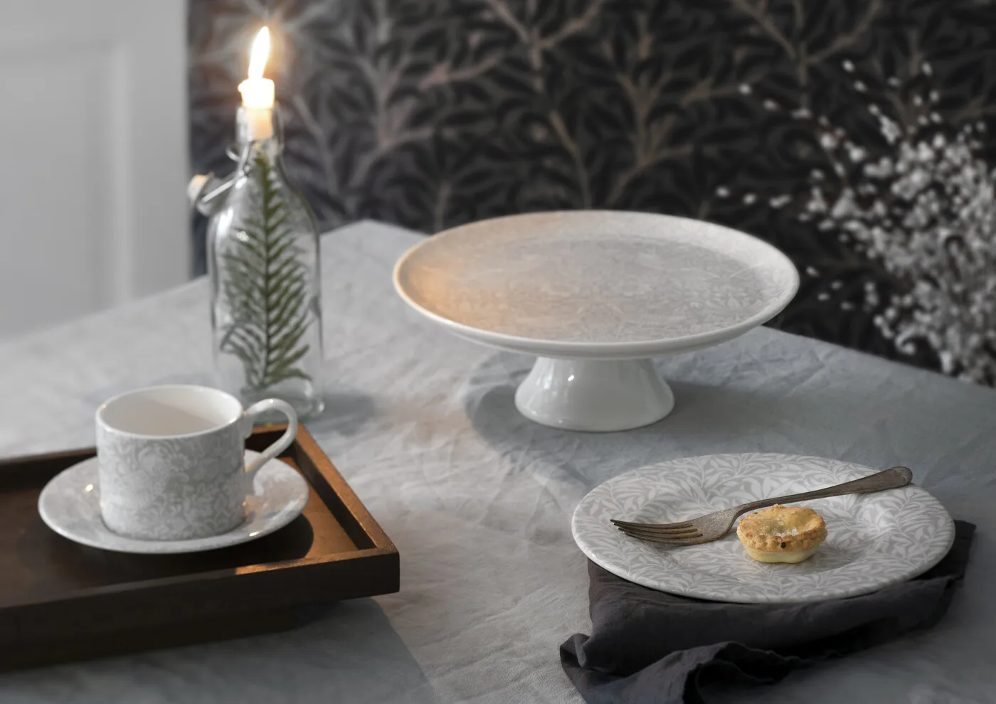 스트로베리 시프 티컵 & 소서 28 cl, Grey Spode | 스포드