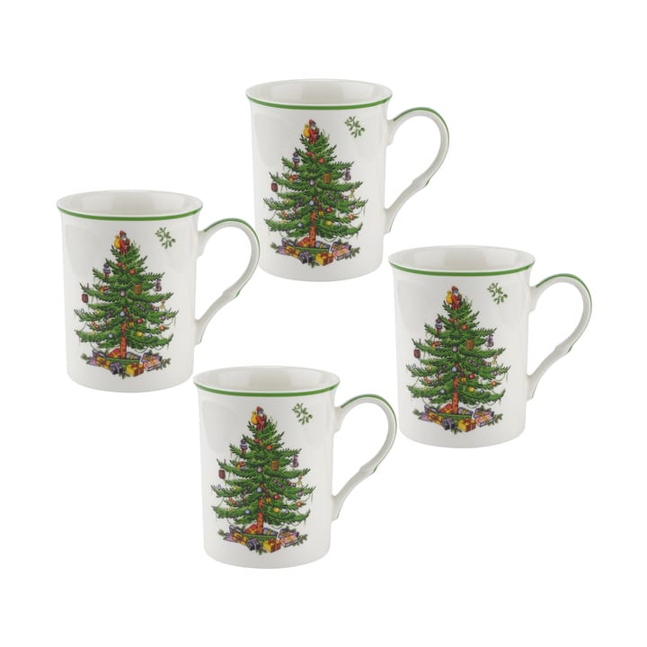 크리스마스 트리 컵 34 cl 4개 세트, White-green-red Spode | 스포드