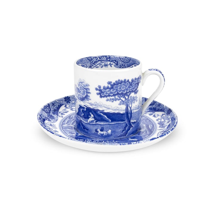 블루 이탈리안 커피 컵 & 컵받침 - 9 cl/ 3 oz - Spode | 스포드