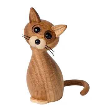 럭키 캣 나무 데코레이션 16 cm - Oak - Spring Copenhagen | 스프링 코펜하겐