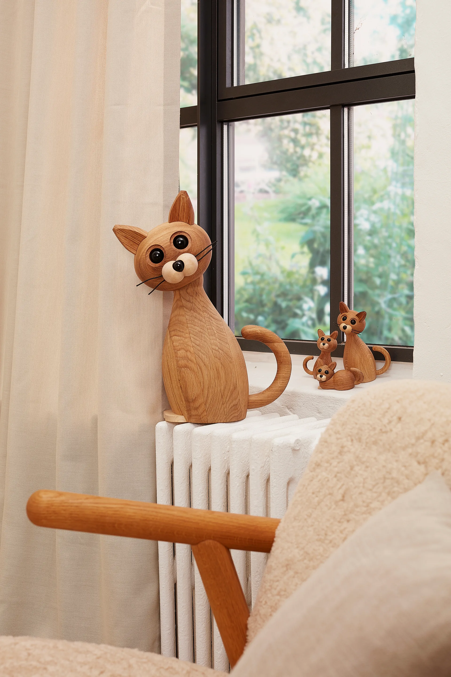 럭키 캣 나무 데코레이션 42 cm, Oak-maple Spring Copenhagen | 스프링 코펜하겐