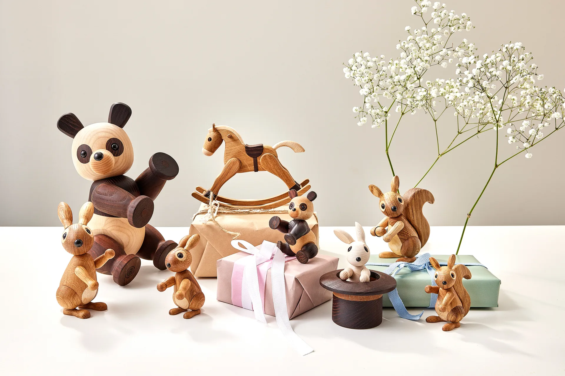 바운스 토끼 나무 데코레이션 9.5 cm, Oak Spring Copenhagen | 스프링 코펜하겐