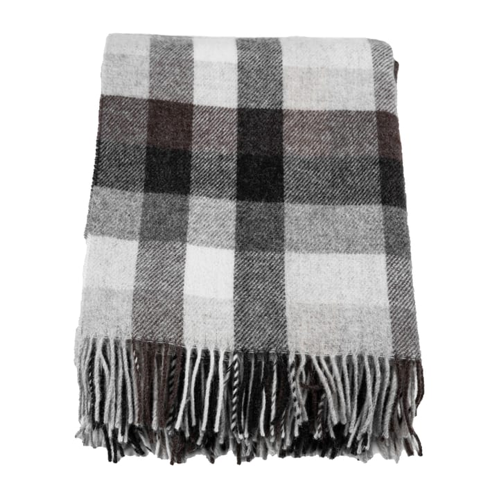 울 담요 체크 130x170 cm - Grey-brown-white - Stackelbergs