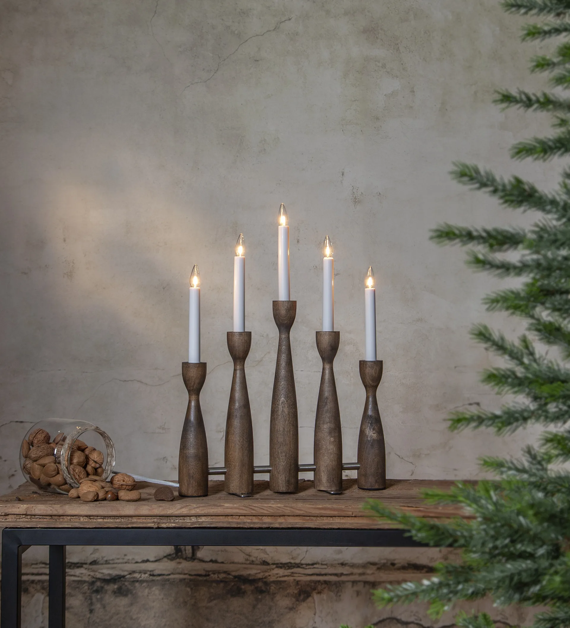 미드야 2.0 대림절 캔들 조명, Walnut Star Trading | 스타트레이딩