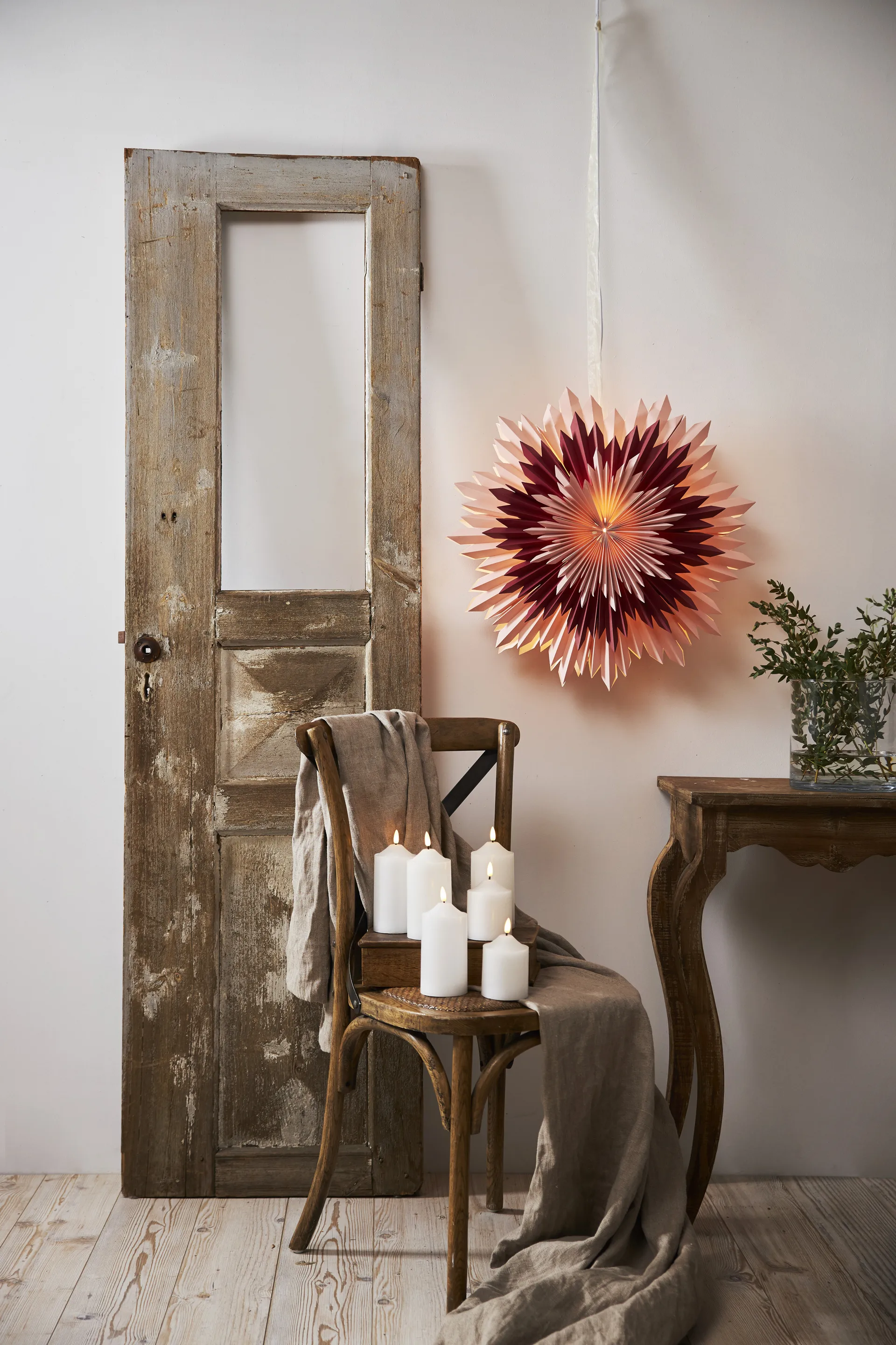 아이스 대림절 별 전등갓 Ø50 cm, Pink Star Trading | 스타트레이딩