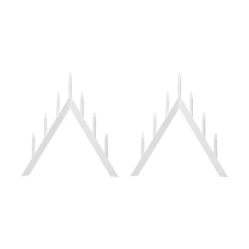 애로우 대림절 캔들 홀더 64.5 cm 2개 세트 - White - Star Trading