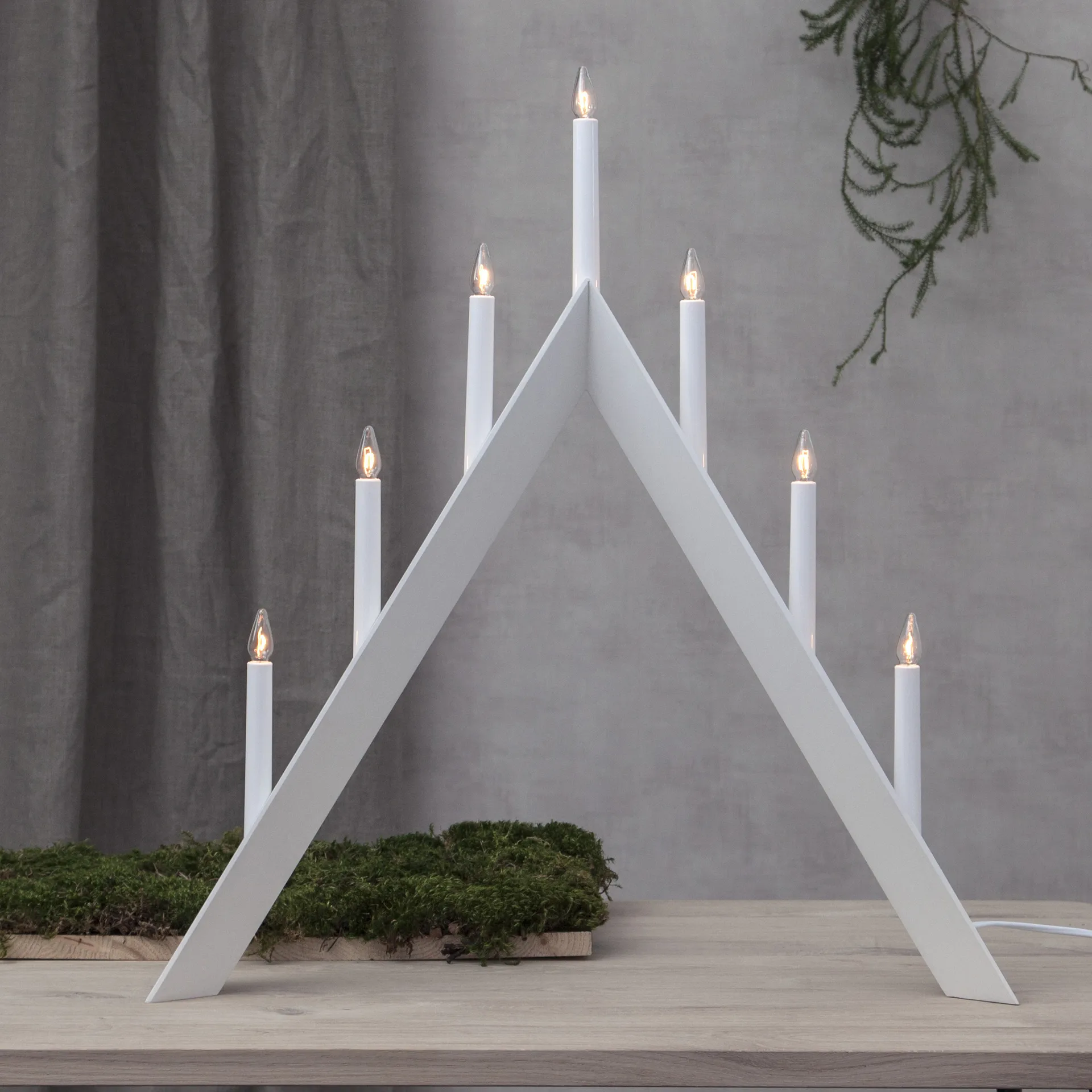 애로우 대림절 캔들 홀더 64.5 cm 2개 세트 - White,  Star Trading