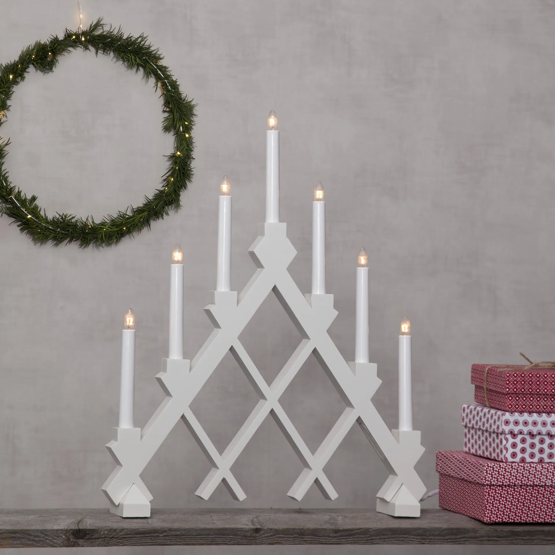 루트 7 우든 캔들 홀더 43 cm, White Star Trading | 스타트레이딩