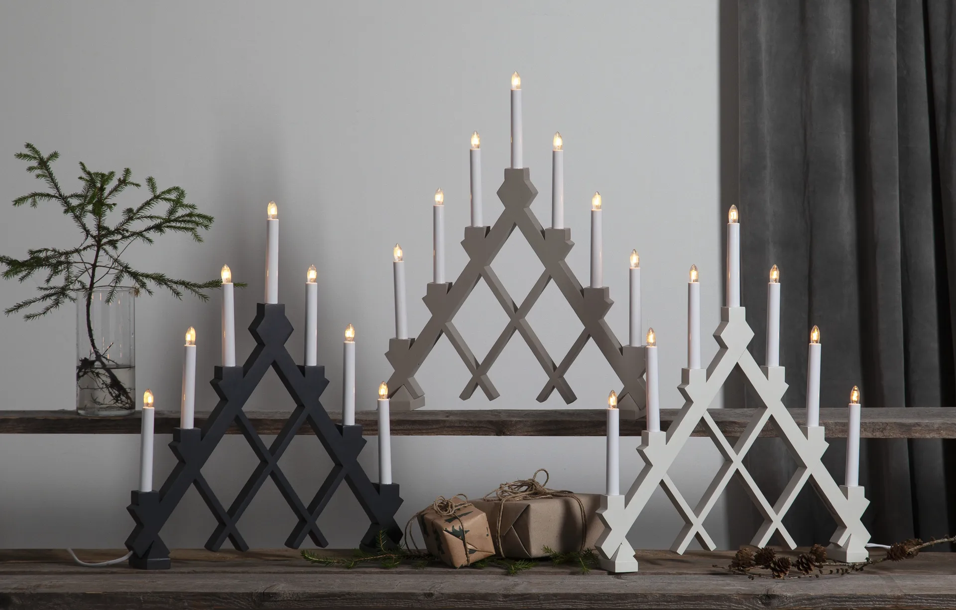 루트 7 우든 캔들 홀더 43 cm, White Star Trading | 스타트레이딩