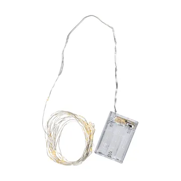 Dew Drop light strand LED with battery - 4 m, silver wire - Star Trading | 스타트레이딩