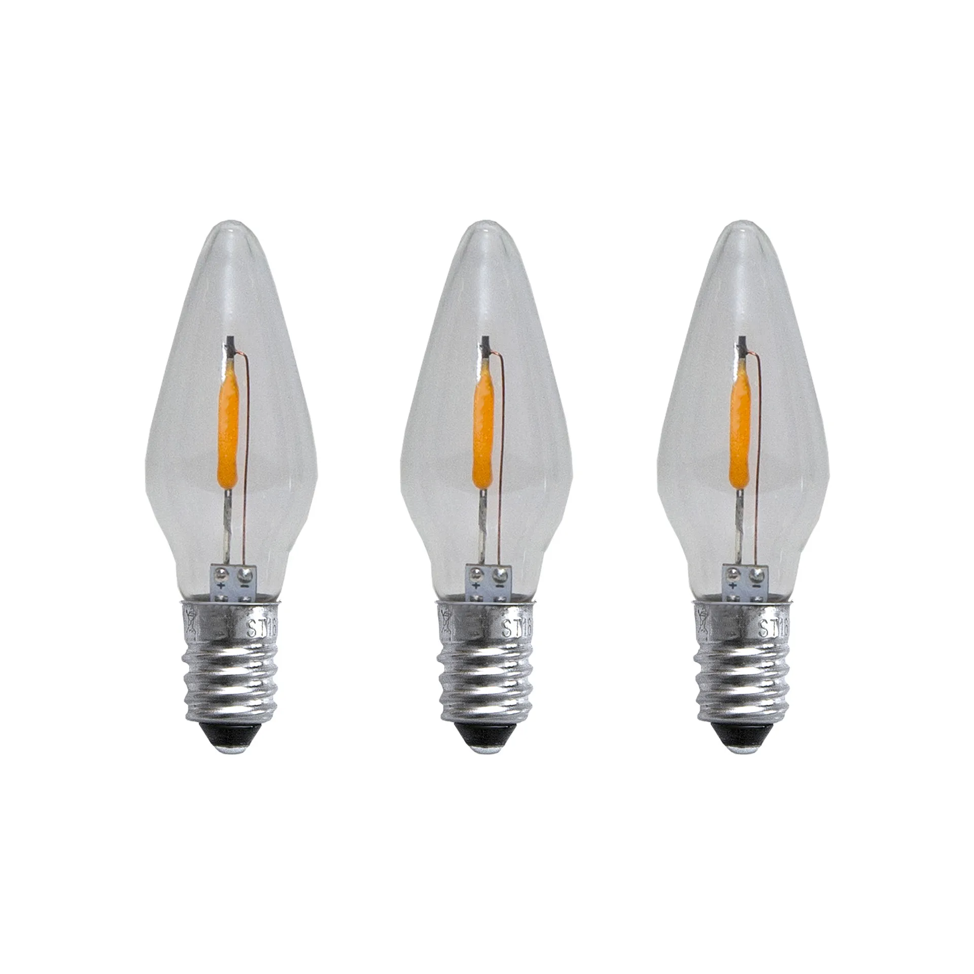 스페어 E10 LED 필라멘트 소프트 글로우 3개 세트, 0.5W 1900K non-dimmable Star Trading | 스타트레이딩