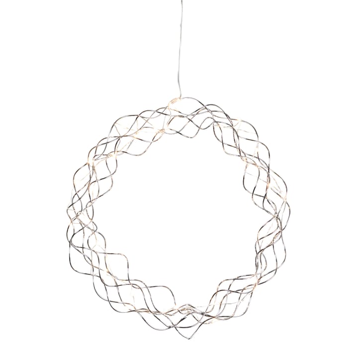 컬리 krans med LED-ljus 30 cm - chrome - Star Trading | 스타트레이딩