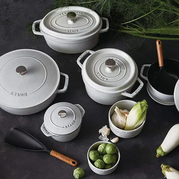 라이스 화이트 트러플 꼬꼬떼 주철 냄비 - 1.6 L - STAUB | 스타우브