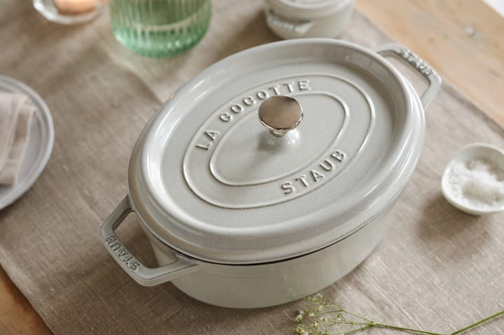 꼬꼬떼 화이트 트러플 오벌, 29cm (4.2L) STAUB | 스타우브