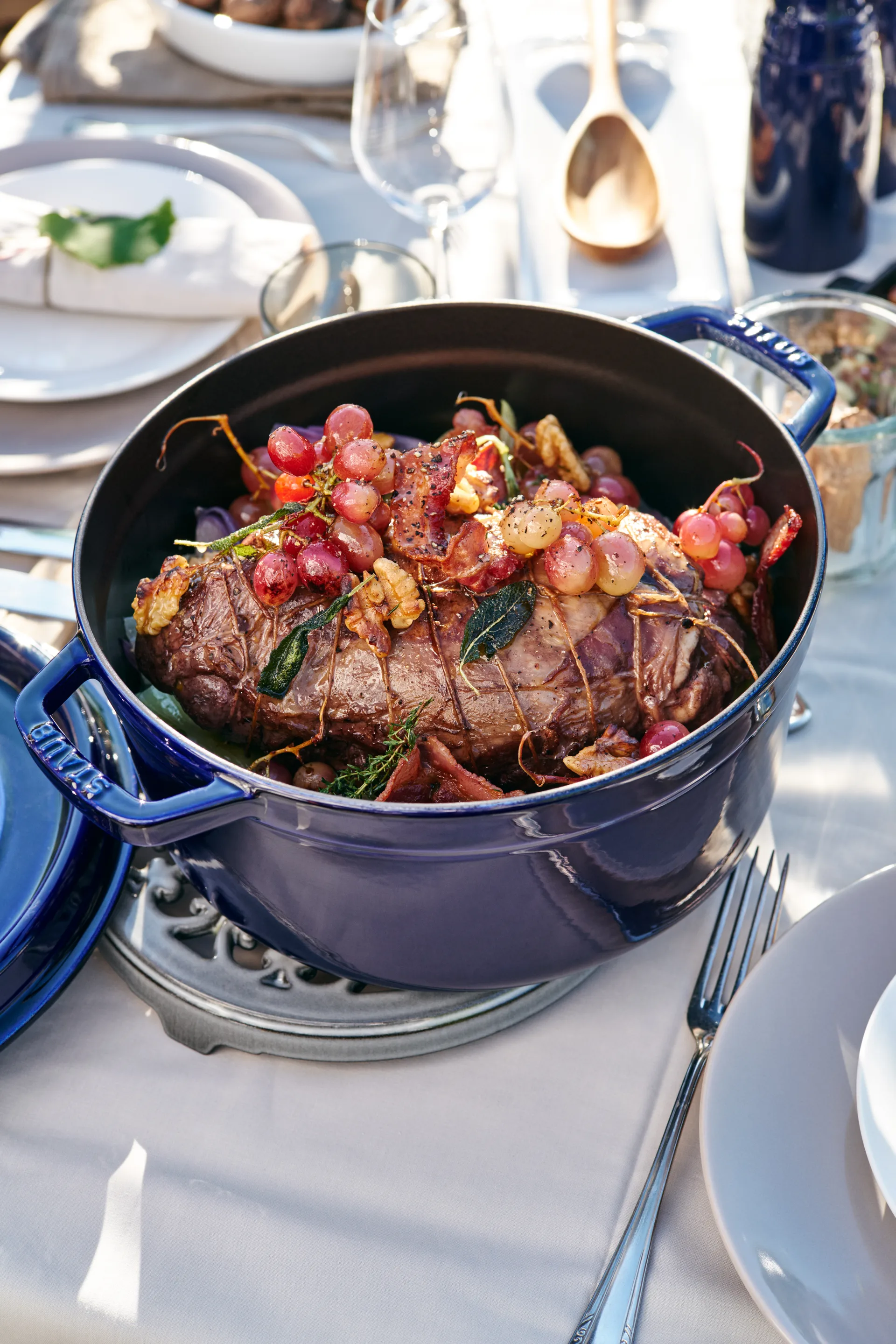 꼬꼬떼 원형 냄비, 3겹 에나멜 5.2 l, dark blue, 26cm STAUB | 스타우브