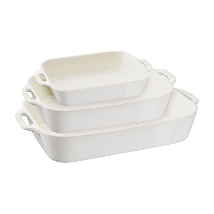 오븐 접시 3개 세트, Ivory white STAUB | 스타우브