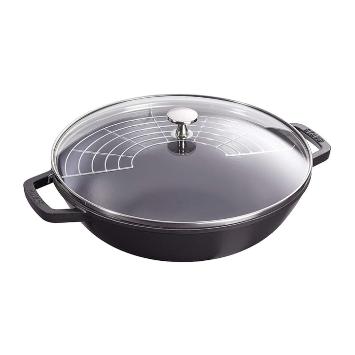 웍과 전용 유리 뚜껑 세트30 cm 4.4 L - Black - STAUB | 스타우브