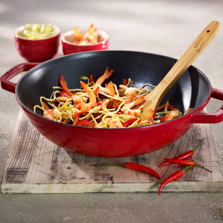 웍과 �전용 유리 뚜껑 세트30 cm 4.4 L, Red STAUB | 스타우브