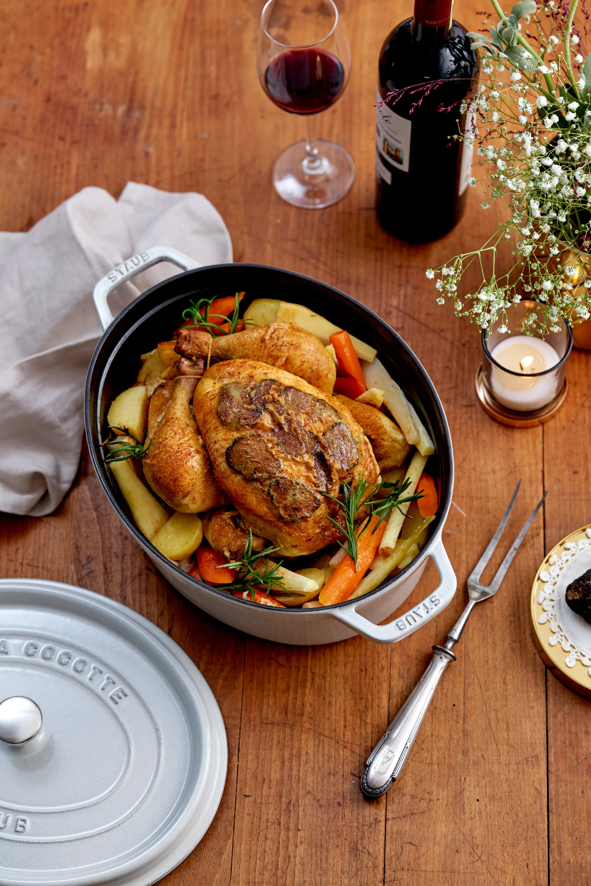 꼬꼬떼 화이트 트러플 오벌, 31cm (5.5L) STAUB | 스타우브