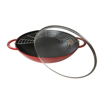 웍과 전용 유리 뚜껑 세트 Ø37 cm 5.7 L - Red - STAUB | 스타우브