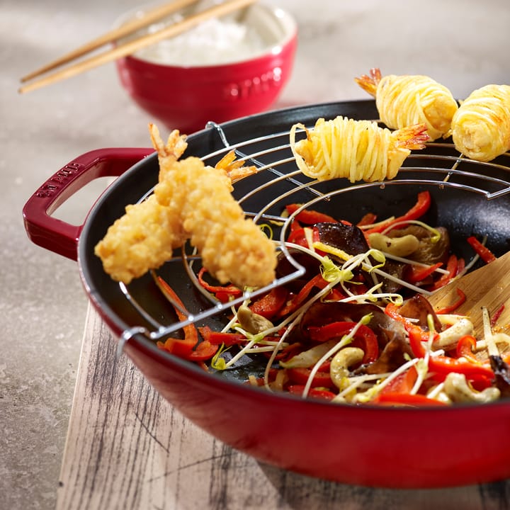 웍과 전용 유리 뚜껑 세트 Ø37 cm 5.7 L, Red STAUB | 스타우브