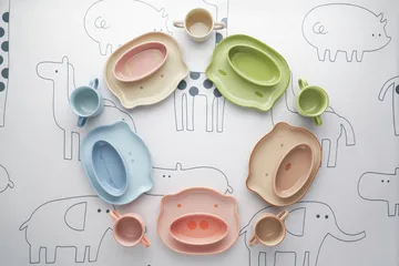 어린이용 식기 4개 세트 - Brown - STAUB | 스타우브