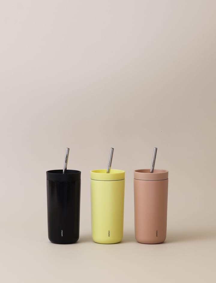 투 고 십 보온 머그 빨대 포함 0.4 L, Soft black Stelton | 스텔톤