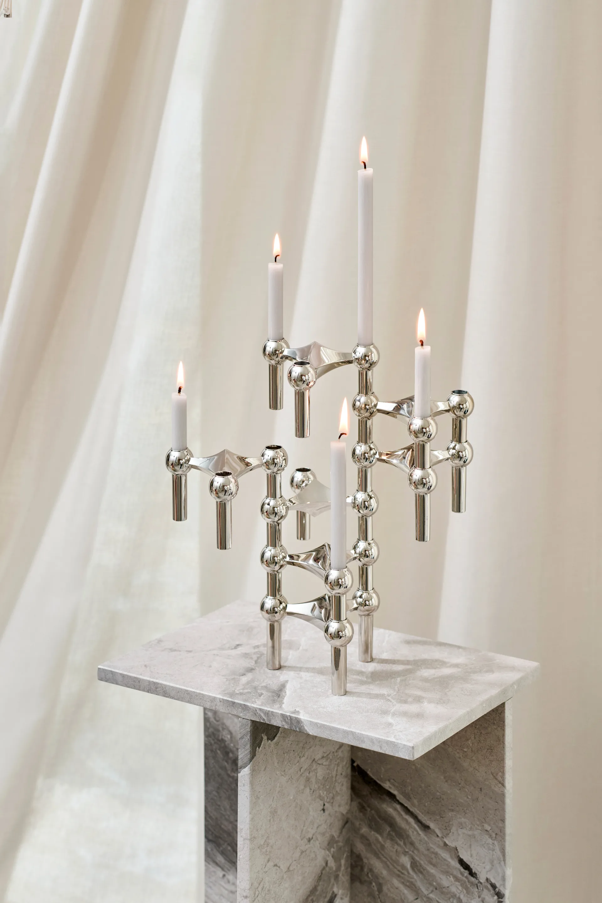 나겔 캔들 12개 세트, Linen grey Stoff | 스토프