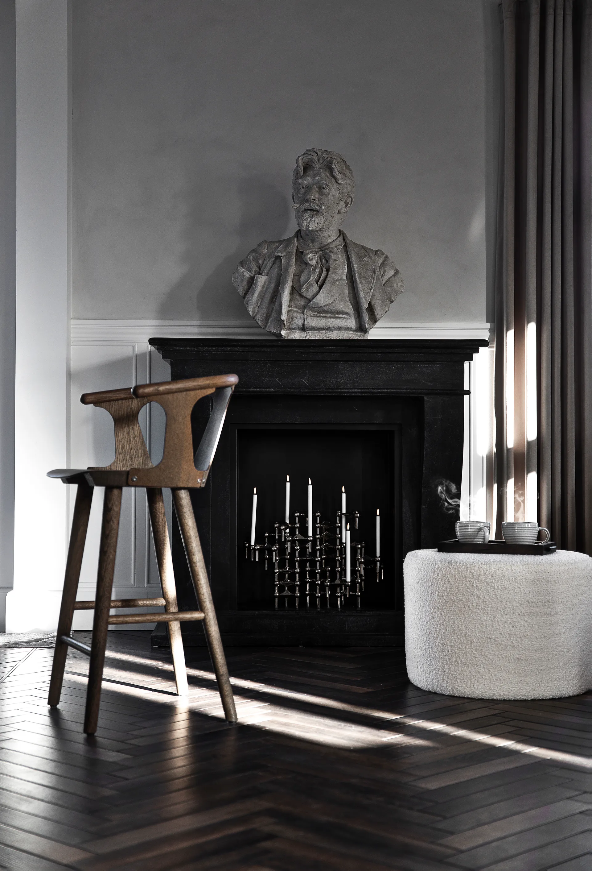 스토프 나겔 캔들 스틱 3개 세트, Black chrome Stoff | 스토프