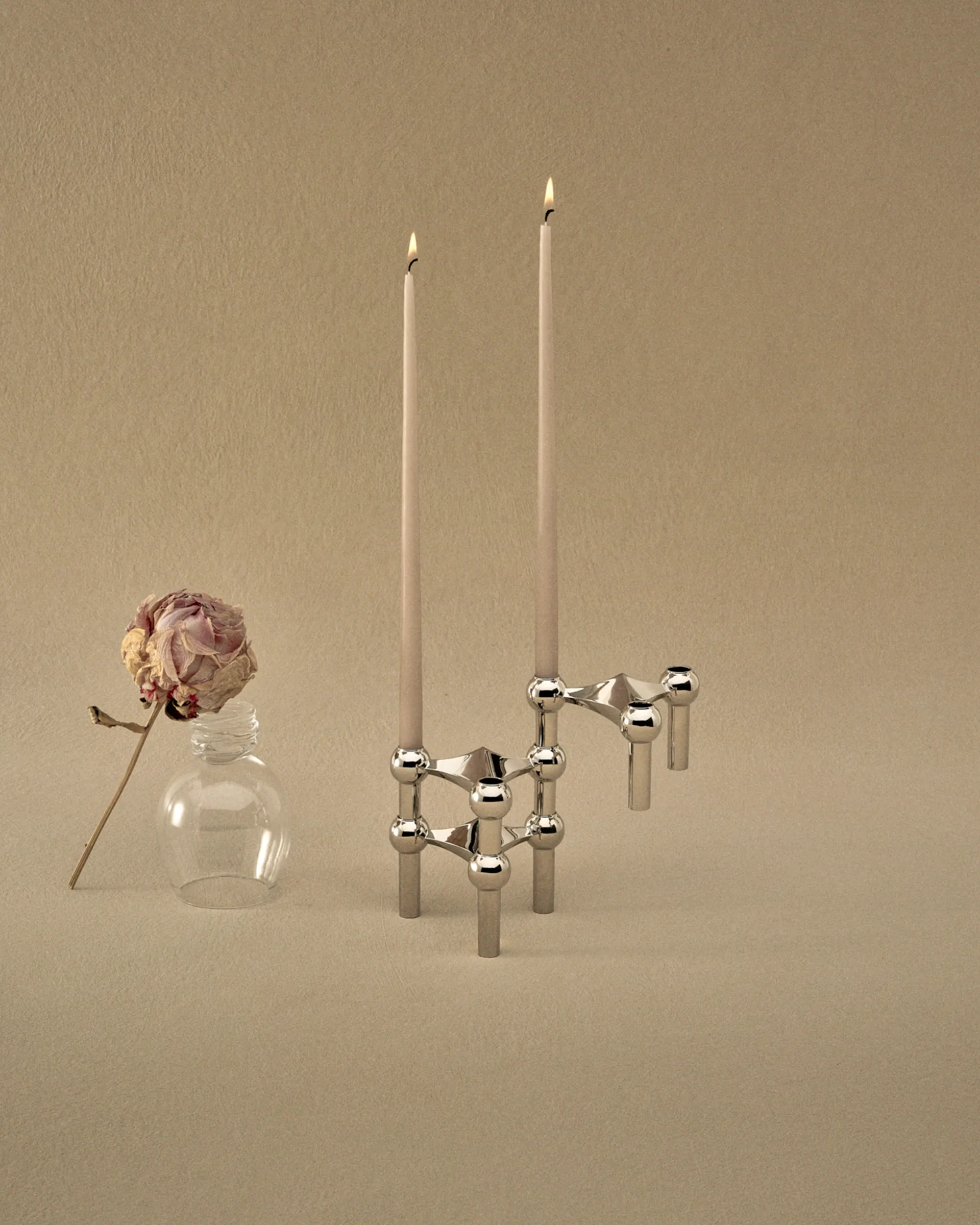 스토프 나겔 캔들 스틱 3개 세트, chromium Stoff | 스토프