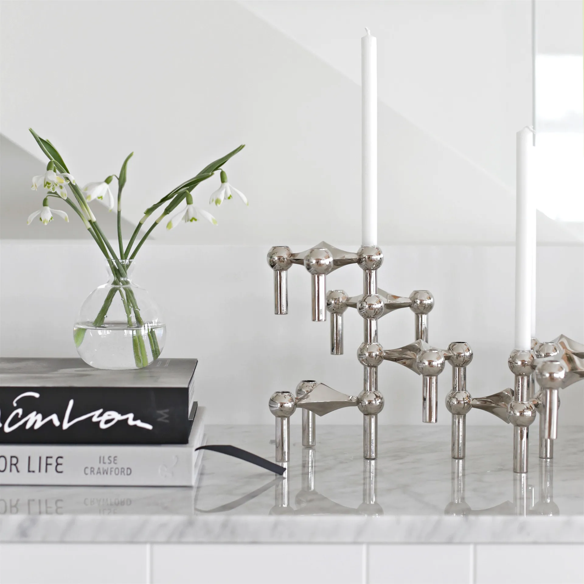 스토프 나겔 캔들 스틱 3개 세트, chromium Stoff | 스토프