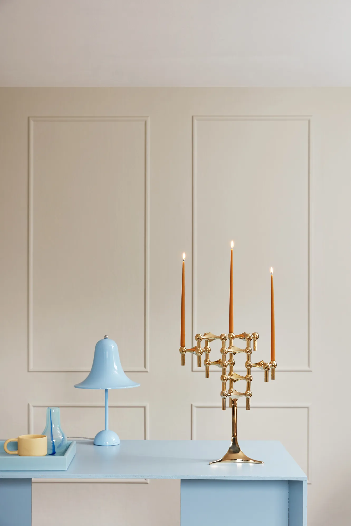 스토프 에스터 앤 에릭 테이퍼드 캔들 6개 세트, amber Stoff | 스토프