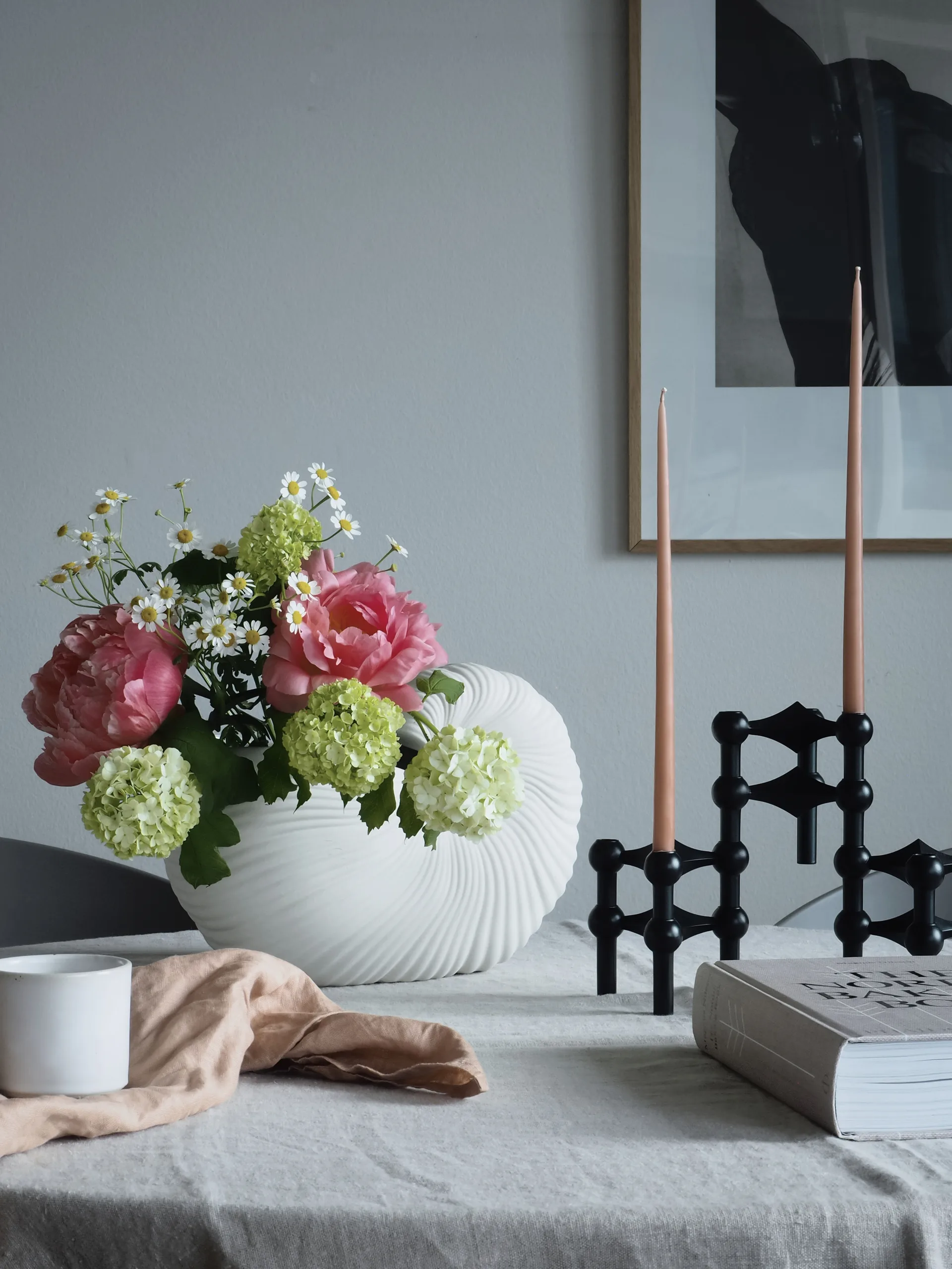 스토프 에스터 앤 에릭 테이퍼드 캔들 6개 세트, dusty rose Stoff | 스토프