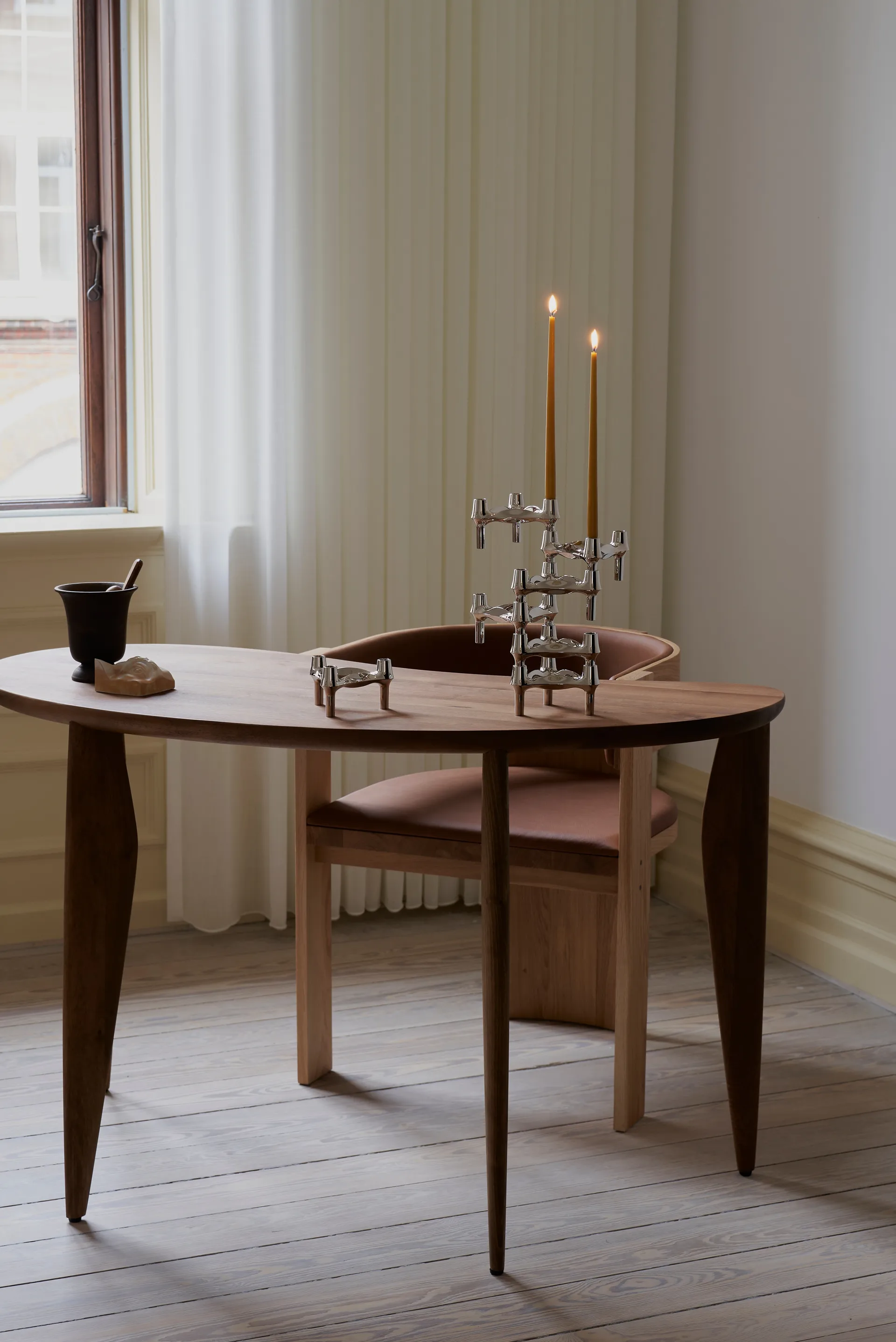 스토프 에스터 앤 에릭 테이퍼드 캔들 6개 세트, Mustard Stoff | 스토프