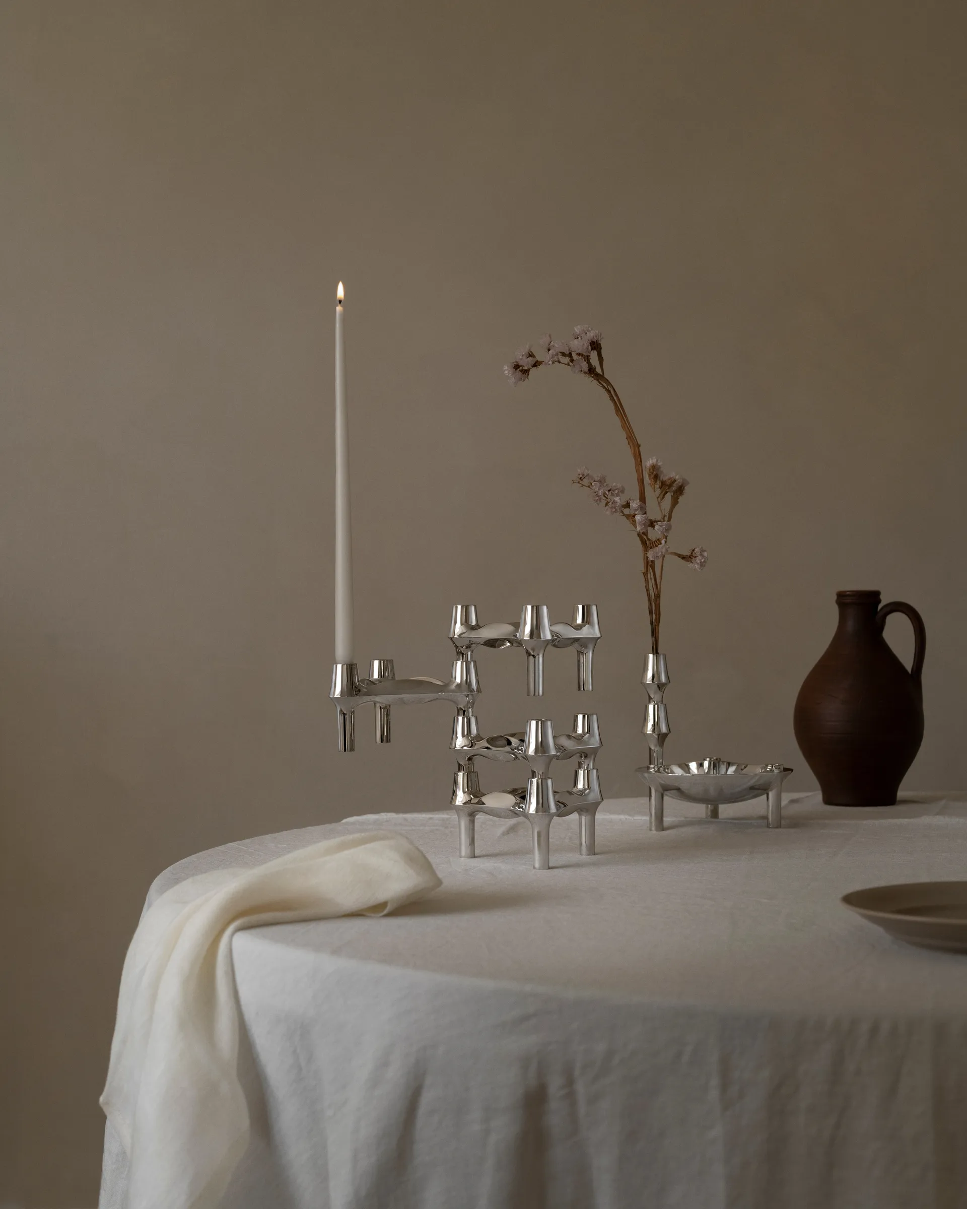 스토프 나겔 BMF 캔들홀더 3개 세트, Chrome Stoff | 스토프