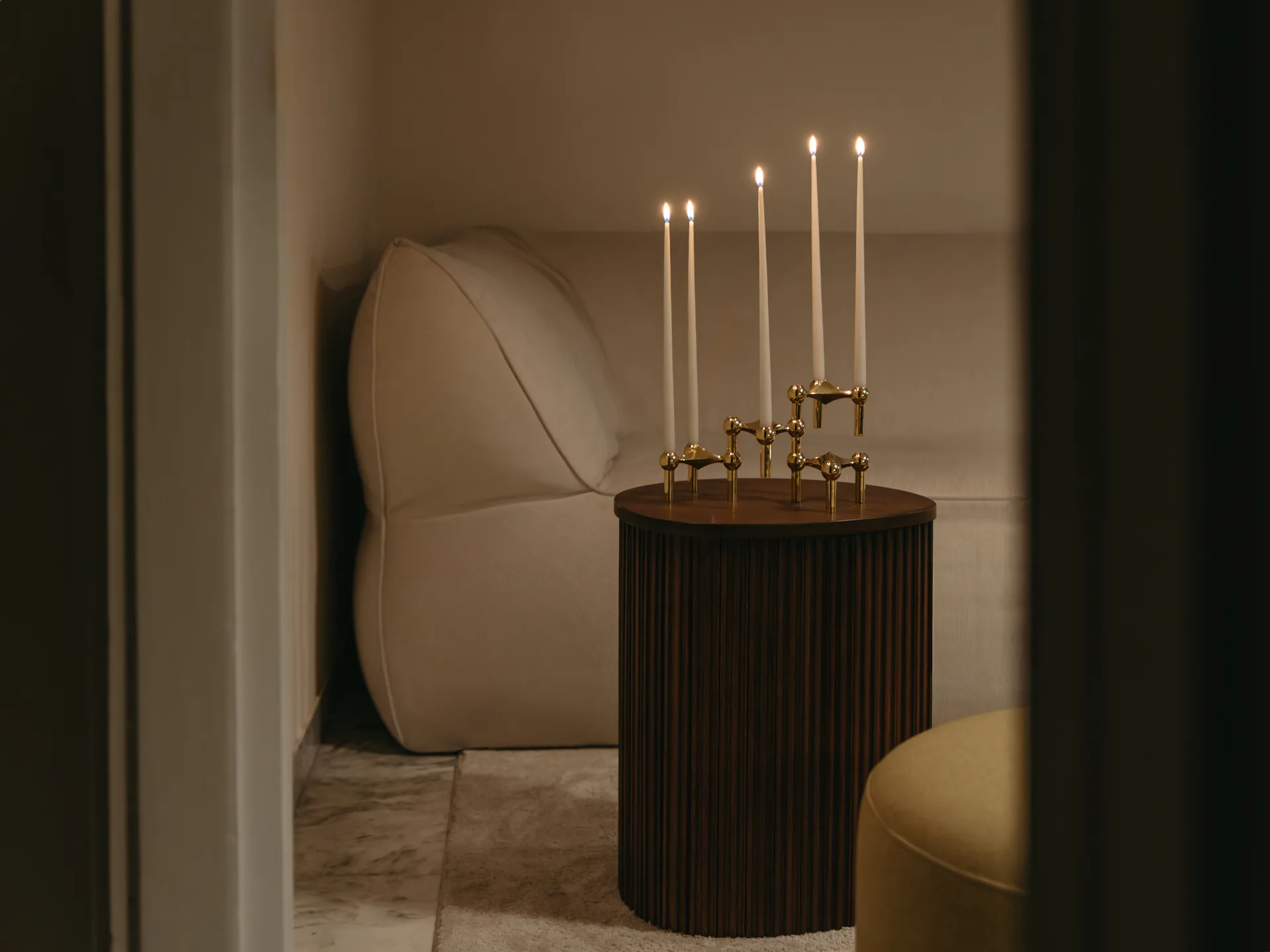 스토프 Ester & Erik 앤틱 캔들 라지 4개 세트, Off-white Stoff | 스토프