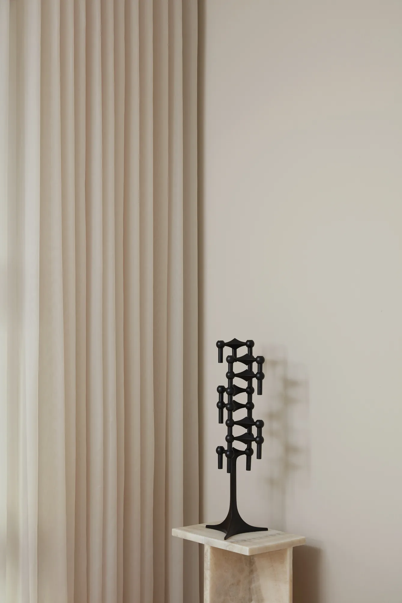 나겔 캔들 홀더, matte black Stoff | 스토프