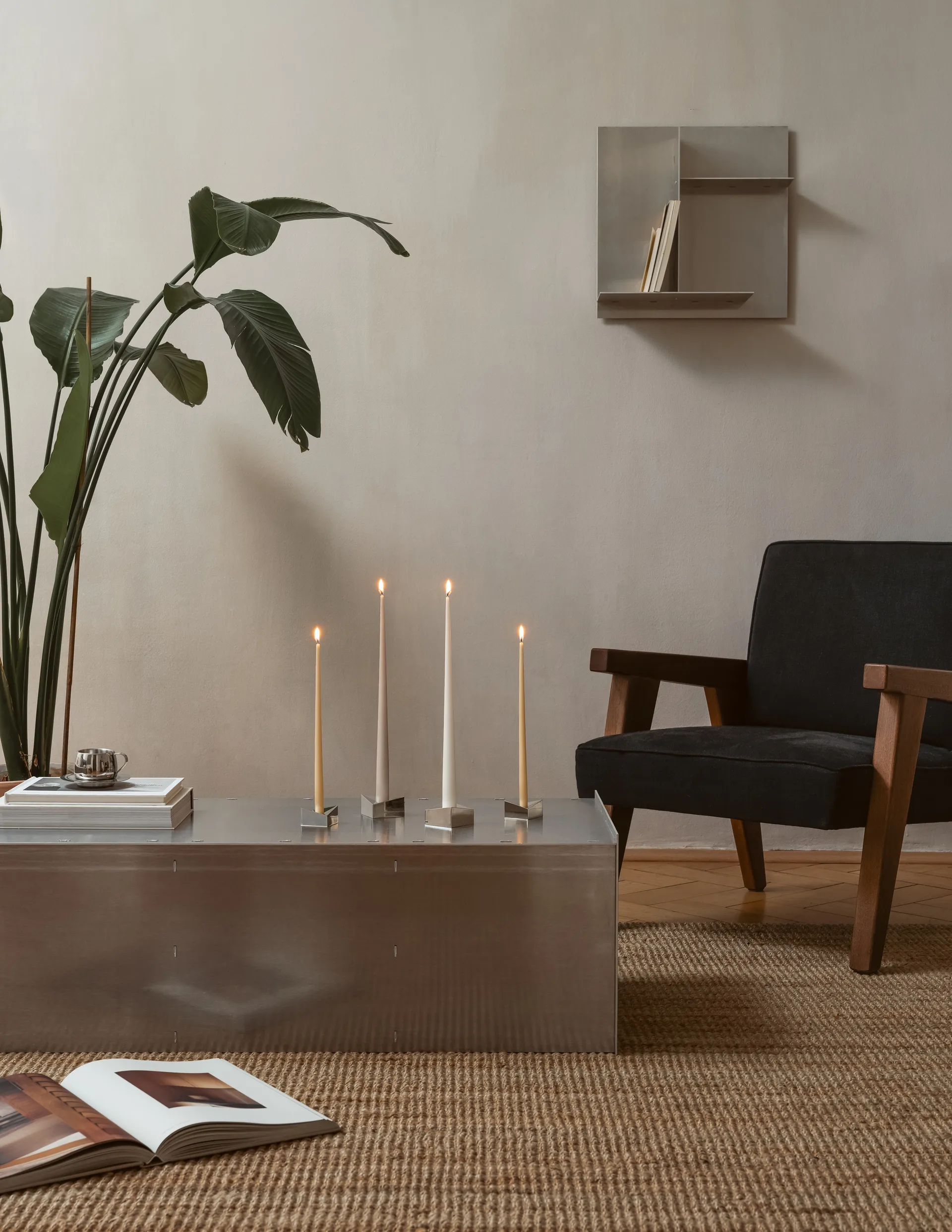 스토프 나겔 리플렉트 캔들 홀더 스몰 2.7 cm, Chrome STOFF Nagel