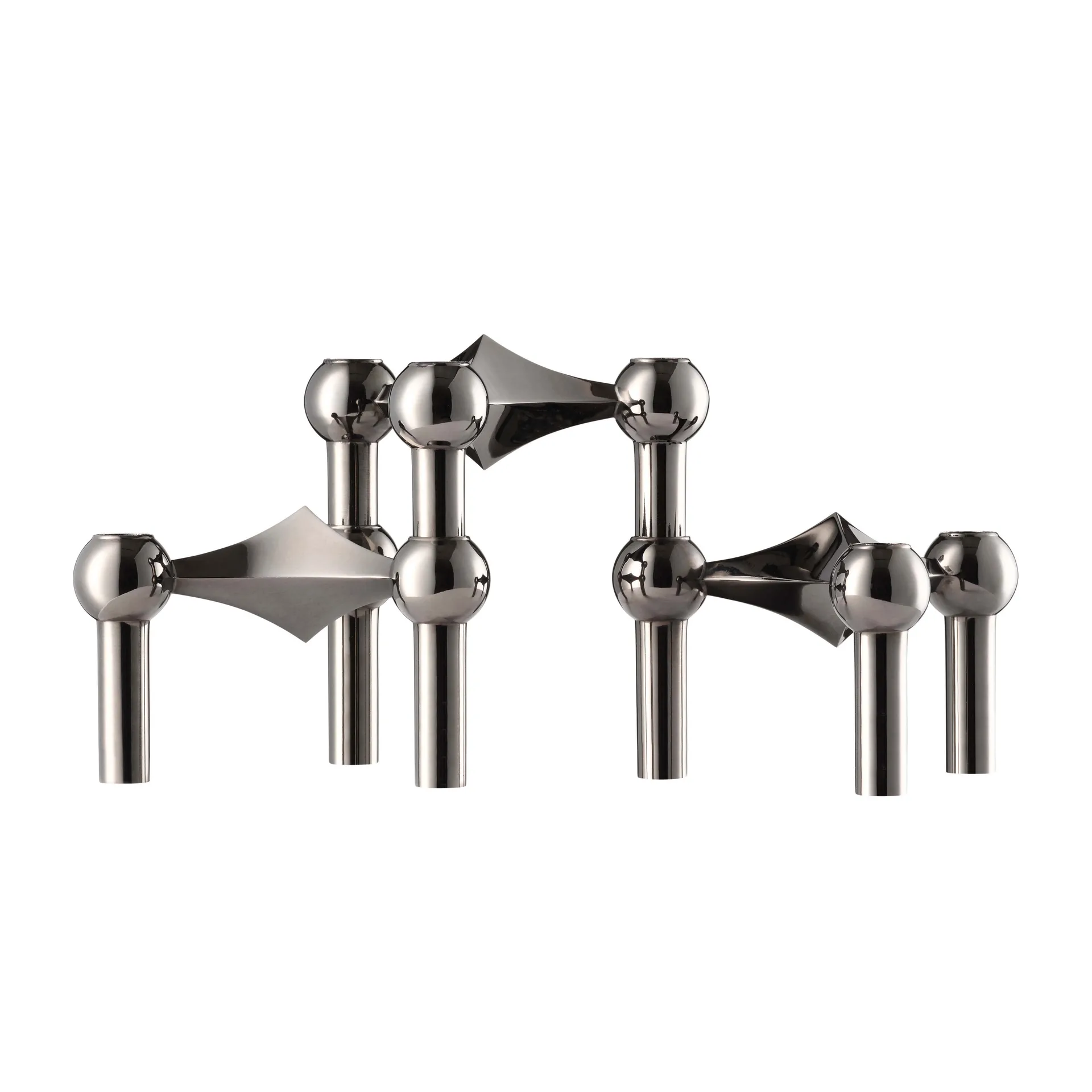 스토프 나겔 캔들 스틱 3개 세트, Black chrome STOFF Nagel