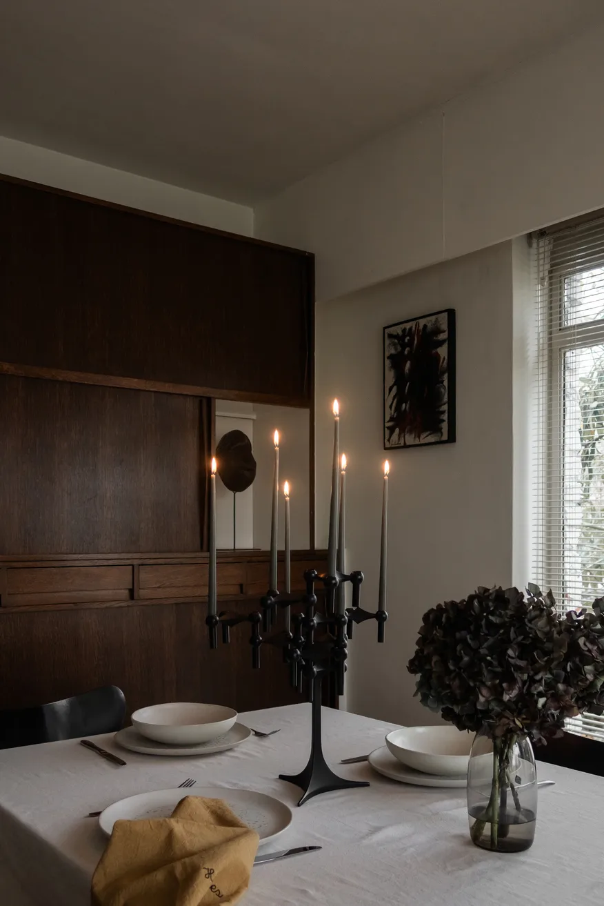 스토프 나겔 캔들 스틱 3개 세트, black STOFF Nagel