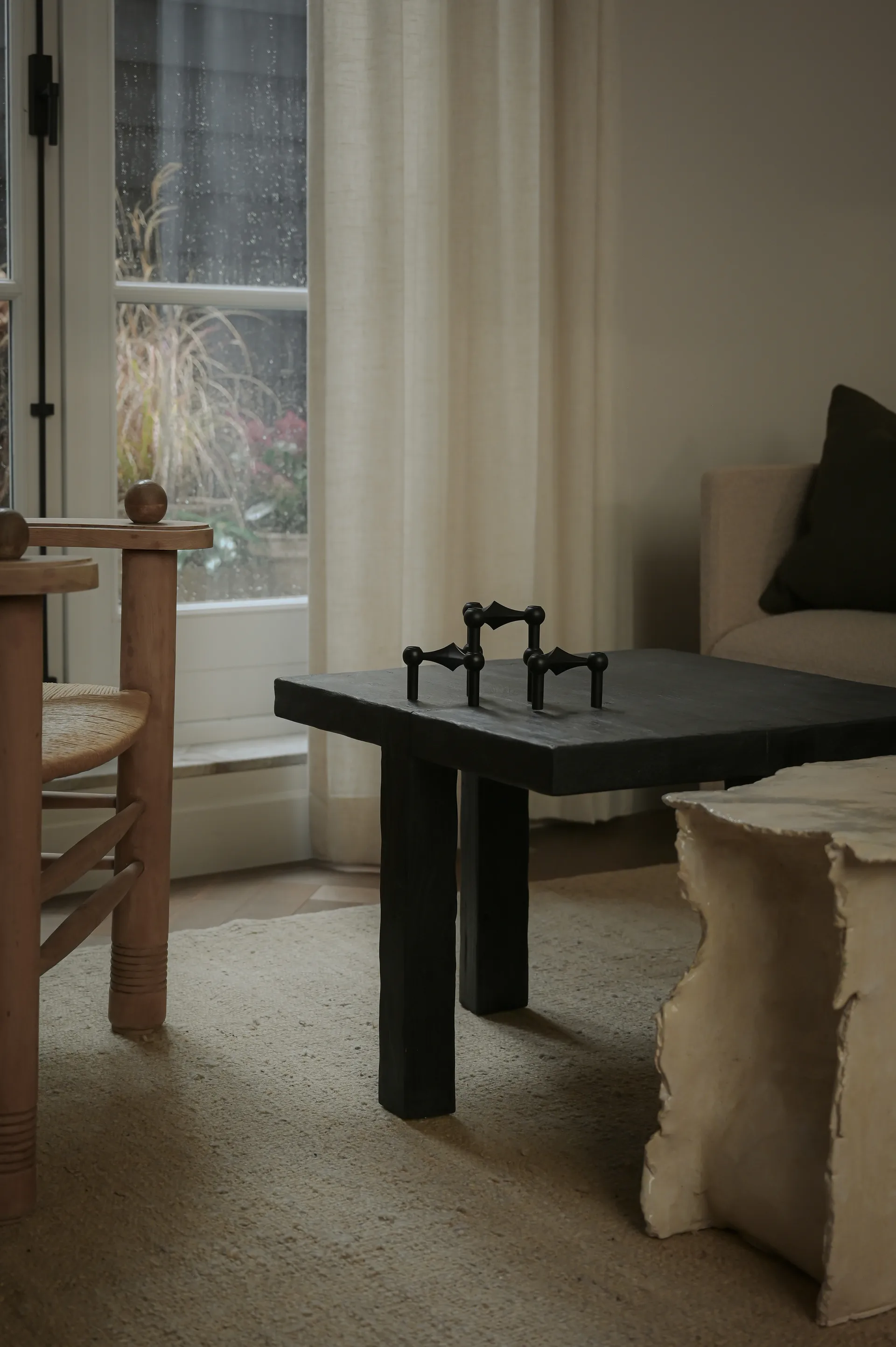 스토프 나겔 캔들 스틱 3개 세트, black STOFF Nagel