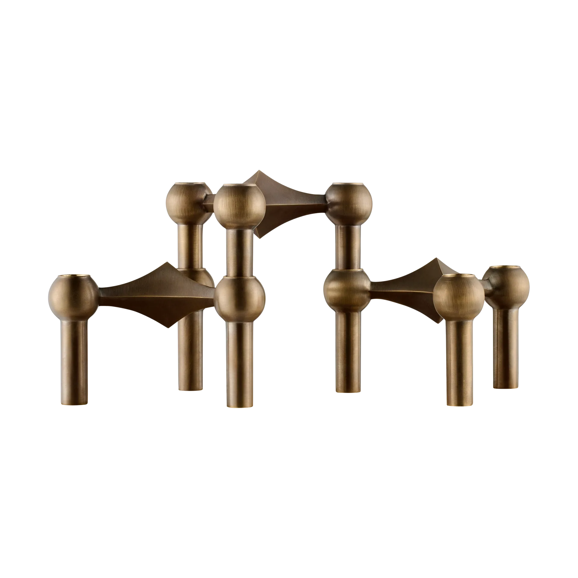 스토프 나겔 캔들 스틱 3개 세트, Bronzed brass STOFF Nagel