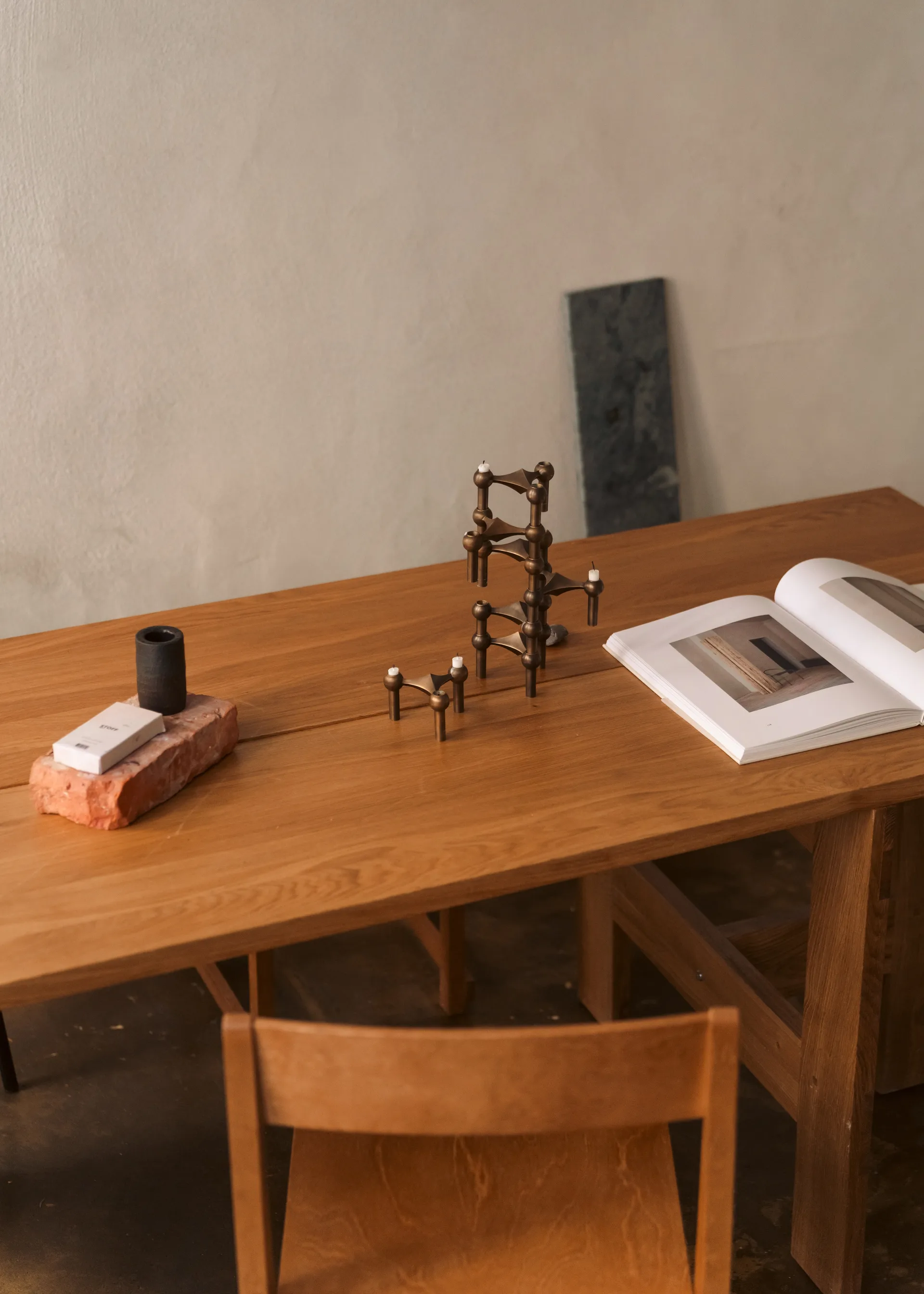 스토프 나겔 캔들 스틱 3개 세트, Bronzed brass STOFF Nagel