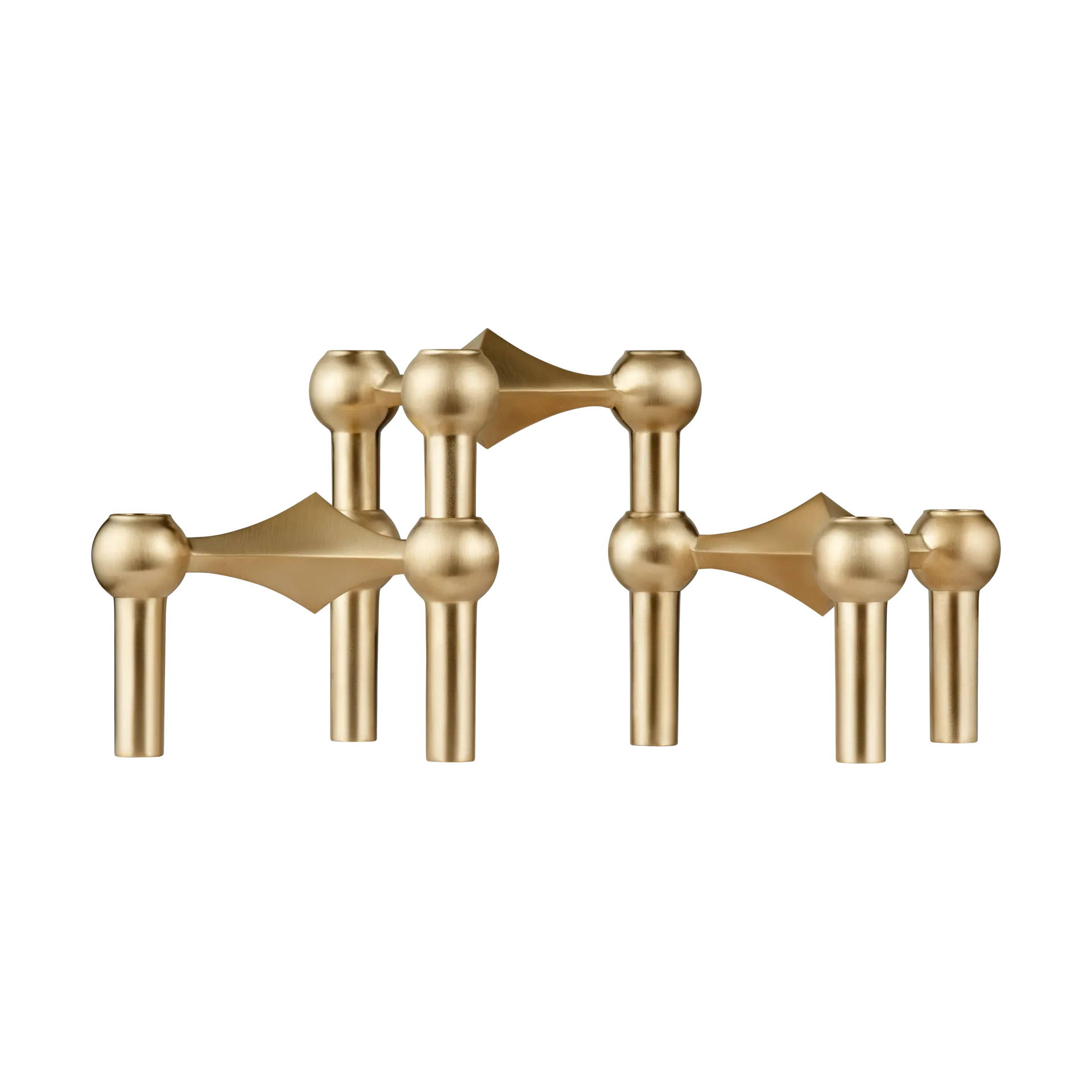 스토프 나겔 캔들 스틱 3개 세트, Brushed brass STOFF Nagel