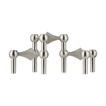 스토프 나겔 캔들 스틱 3개 세트 - Brushed chrome - STOFF Nagel