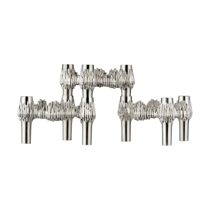 스토프 퀴스트 캔들스틱 3개 세트 - Brushed chrome - STOFF Nagel